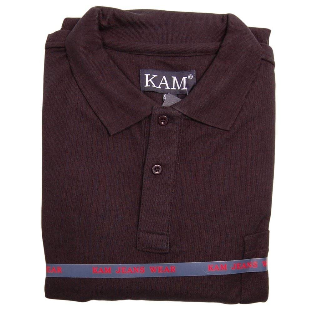 Kam Poly Cotton Soft Fabric Plain Basic Polo Shirt in 8 Colors, Size 2XL to 8XL Black