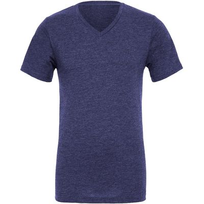 Canvas Mens Jersey Short Sleeve V-Neck T-Shirt (2XL) (Navy Blue)