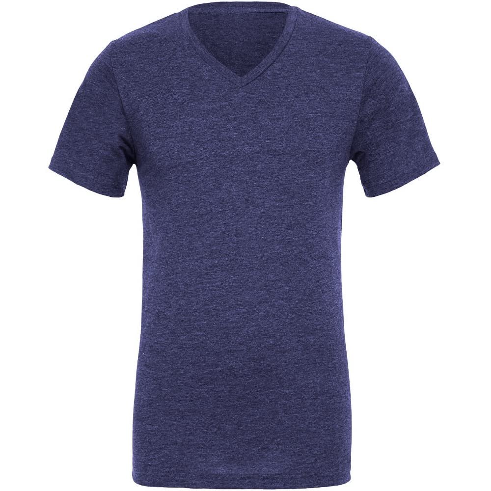 Canvas Mens Jersey Short Sleeve V-Neck T-Shirt (2XL) (Navy Blue)