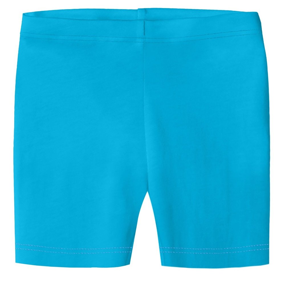 Made in USA Big Girls Underwear Bike Under Shorts Biker in All Cotton Perfect for SPD and Sensitive Skin Sports Dance School Uniform, Turquoise 14