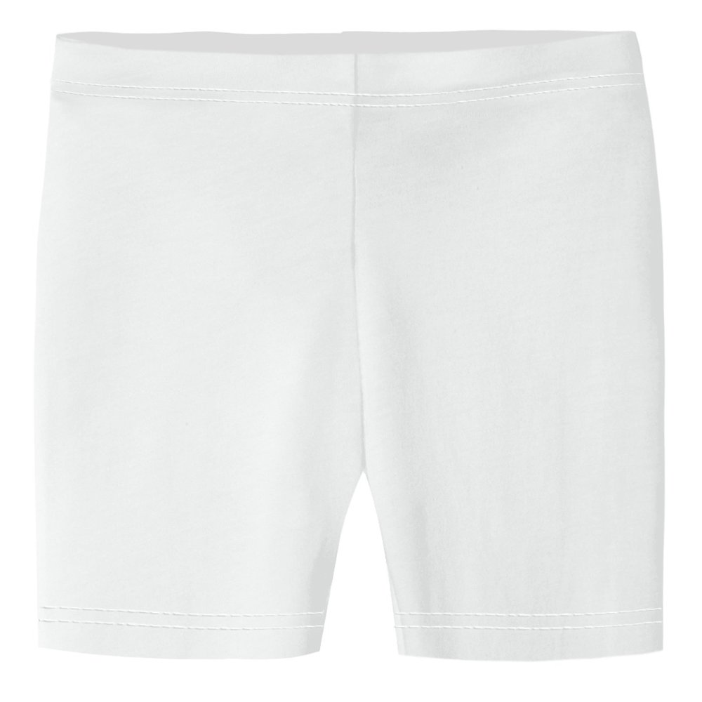 City Threads Made in USA Little Girls Underwear Bike Under Shorts Biker in All Cotton Perfect for SPD and Sensitive Skin Sports Dance School Uniform, White 2T