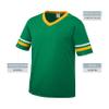 Augusta Sportswear Youth Sleeve Stripe Jersey, Kelly/Gold/White, M view 3