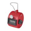 GOGO Handheld Tally Counter, Plastic 4 Digit Palm Clicker, Manual Mechanical Counter for Sport Events, Knitting - Red