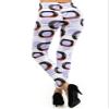 Women's Abstract and Animal Printed Leggings (One Size, Oval) view 3