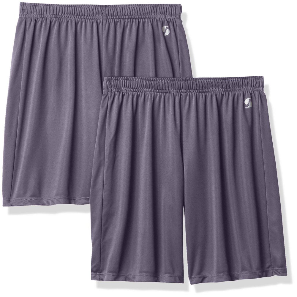 Soffe Boy's Interlock Short 2 Pack, Gunmetal, X-Small