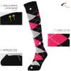 Mysocks Argyle Knee High Socks for Men and Women - Novelty Horse Riding Checkered Plaid Golf Socks - Soft Stretchy Argyle Socks Black Ash Fuchsia view 3