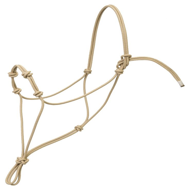 Weaver Leather Silvertip Four Knot Rope Halter, Tan, Small