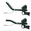 REDSHIFT Quick-Release Clip-On Bike Aero Bars, Bicycle Handlebar Rest, Aluminum Aerobar Extensions for Road, Triathlon, Mountain, Hybrid, Gravel Bikes, Cycling Biking Accessories Part, L-Bend view 2