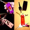 KEYSAFE II BLACK VELVET (ELEVEN COLORS) -- ORIGINAL "PILOT'S Flight Suit" SPACE-AGE Aluminum EZ-FOLD COMPACT KEY CASE ORGANIZER -- USB FLASH CARDS, FOB'S -- USA view 3