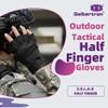 Seibertron S.O.L.A.G Youth Women Men Unisex XXS to XXL Fingerless/Half Finger Sports Outdoor Tactical Gloves Black L view 2