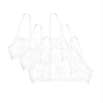 Fruit of the Loom Girls' Big Cotton Spaghetti Strap Sport 3 Pack(Pack of 3), White, 38