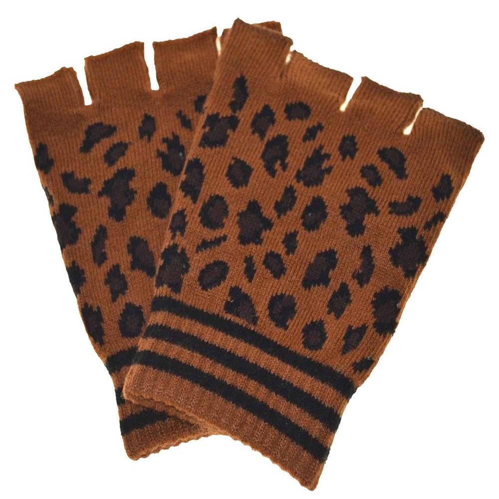 Fingerless Gloves Leopard