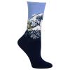 Hot Sox Womens Fun Famous Artist Paintings Crew Socks - 1 Pair Pack Cool & Gifts Hosiery, Great Wave (Pale Purple), 4-10 US view 1