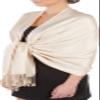 Sakkas Large Soft Silky Pashmina Shawl Wrap Scarf in Solid Colors - Moonlight Grey view 1