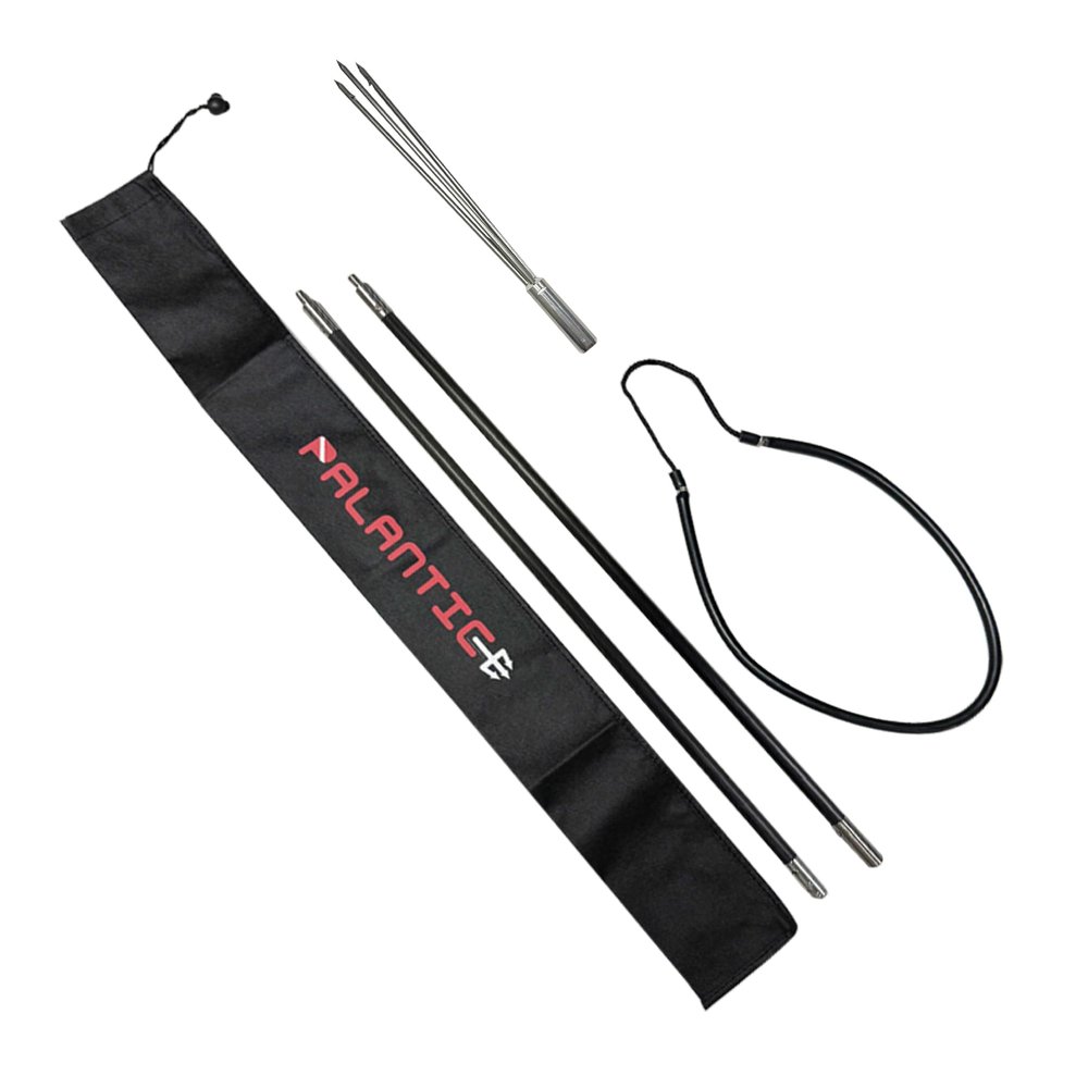 Scuba Choice Carbon Fiber 5' Travel Spearfishing Two-Piece Pole Spear 3 Prong Barb Paralyzer and Bag