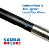 Scuba Choice Carbon Fiber 5' Travel Spearfishing Two-Piece Pole Spear 3 Prong Barb Paralyzer and Bag view 4