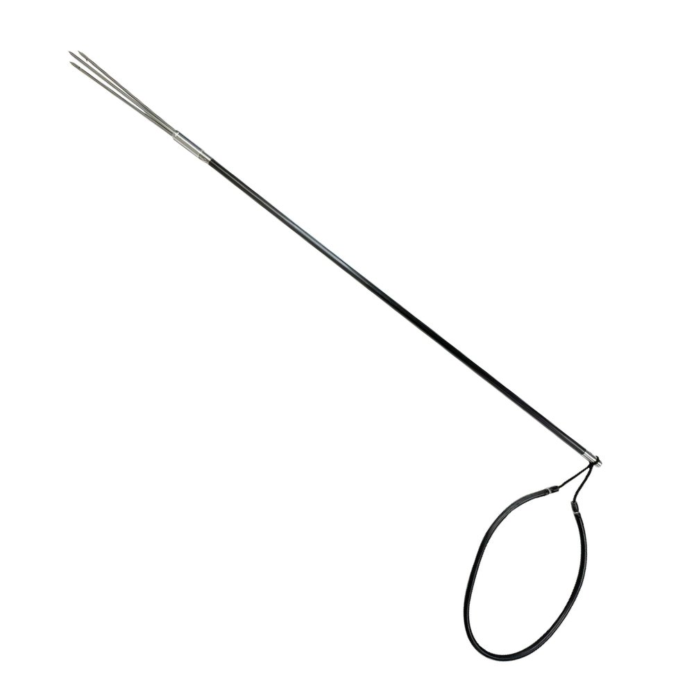 Scuba Choice Carbon Fiber 5' One Piece Spearfishing Pole Spear with 3 Prong Barb SS Paralyzer Tip
