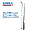 Scuba Choice Carbon Fiber 5' One Piece Spearfishing Pole Spear with 3 Prong Barb SS Paralyzer Tip view 3