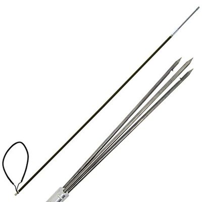 Scuba Choice Carbon Fiber 7' One Piece Spearfishing Pole Spear with 3 Prong Barb SS Paralyzer Tip
