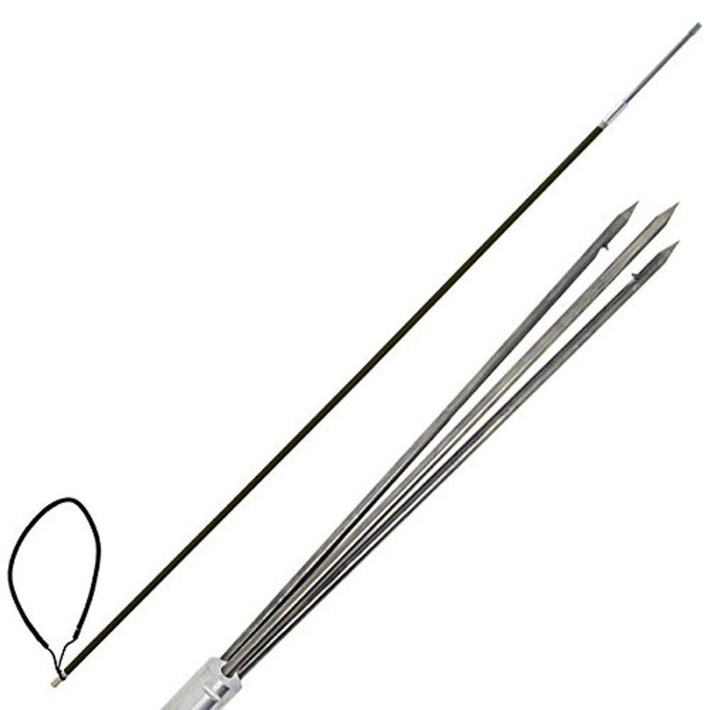 Scuba Choice Carbon Fiber 7' One Piece Spearfishing Pole Spear with 3 Prong Barb SS Paralyzer Tip