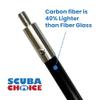 Scuba Choice Carbon Fiber 7' One Piece Spearfishing Pole Spear with 3 Prong Barb SS Paralyzer Tip view 2