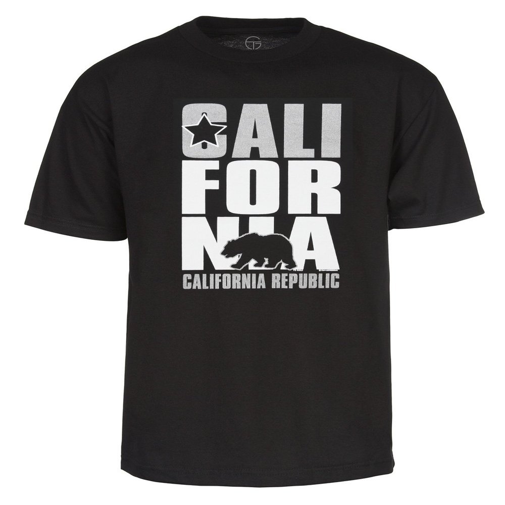 Gravity Trading Mens Short-Sleeve Men's California Republic T-Shirt - Black - 3X-Large