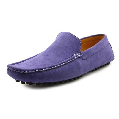 Ambilesius 1769 Men's Casual Plain Toe Moccasin Driving Shoes, Purple, 43(26.5cm)