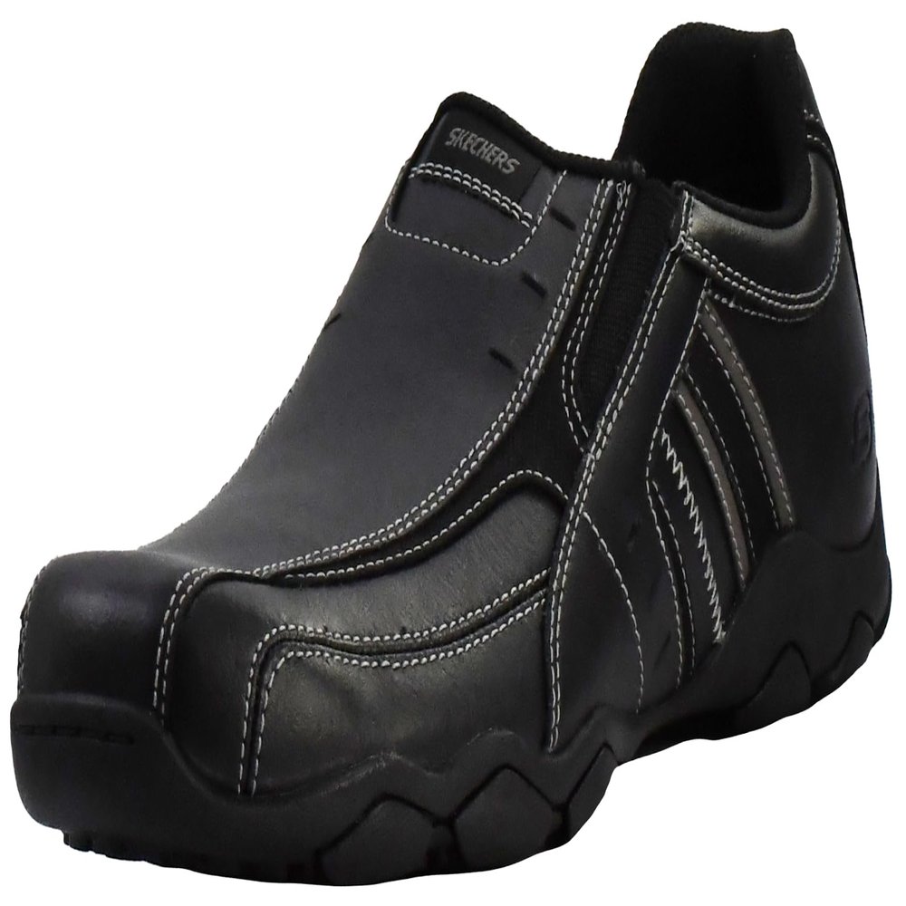 Skechers Men's Diameter-Nerves Slip-On Loafer, Black , 11 M US