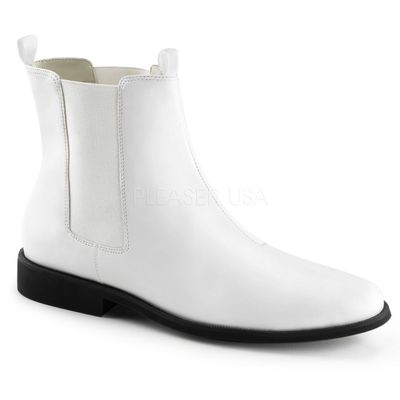 Funtasma Men's Trooper-12 Combat Boot, White Polyurethane, Small/8-9 M US