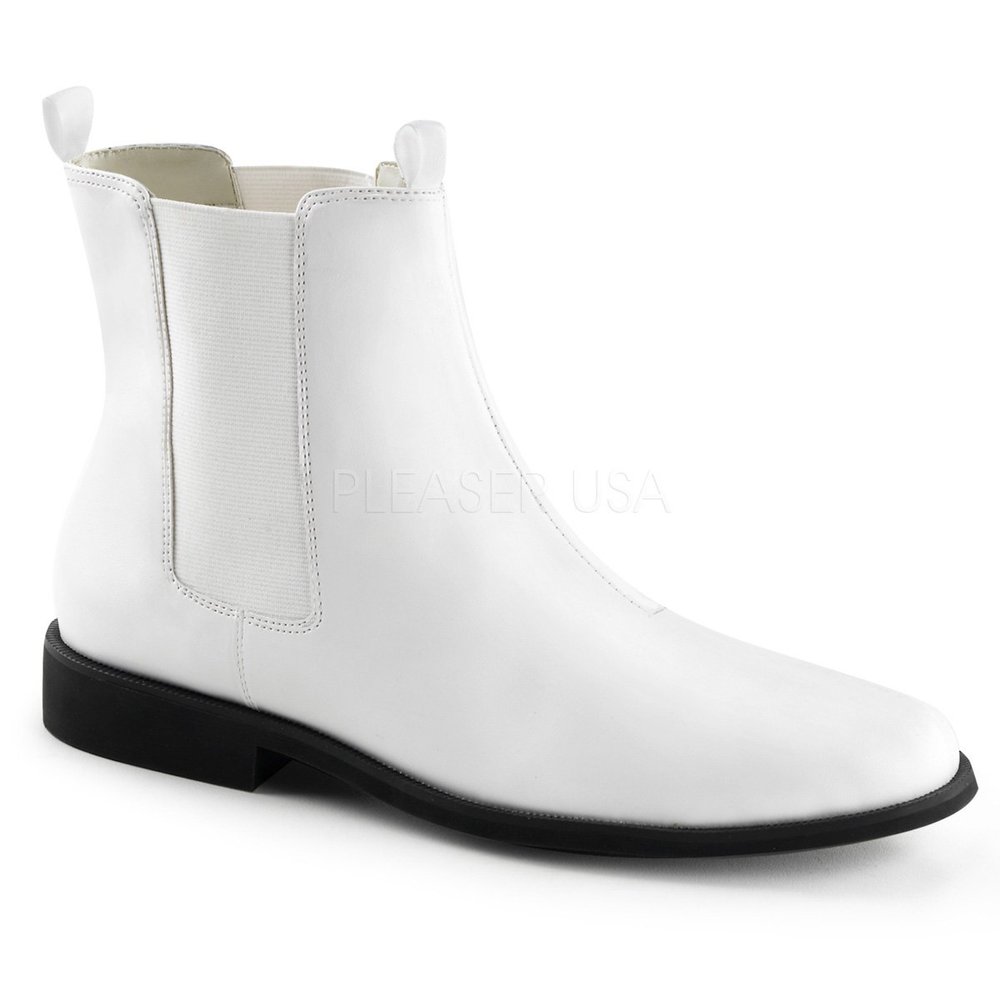 Funtasma Men's Trooper-12 Combat Boot, White Polyurethane, Small/8-9 M US