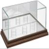 MLB Triple Baseball Glass Display Case, Walnut view 1