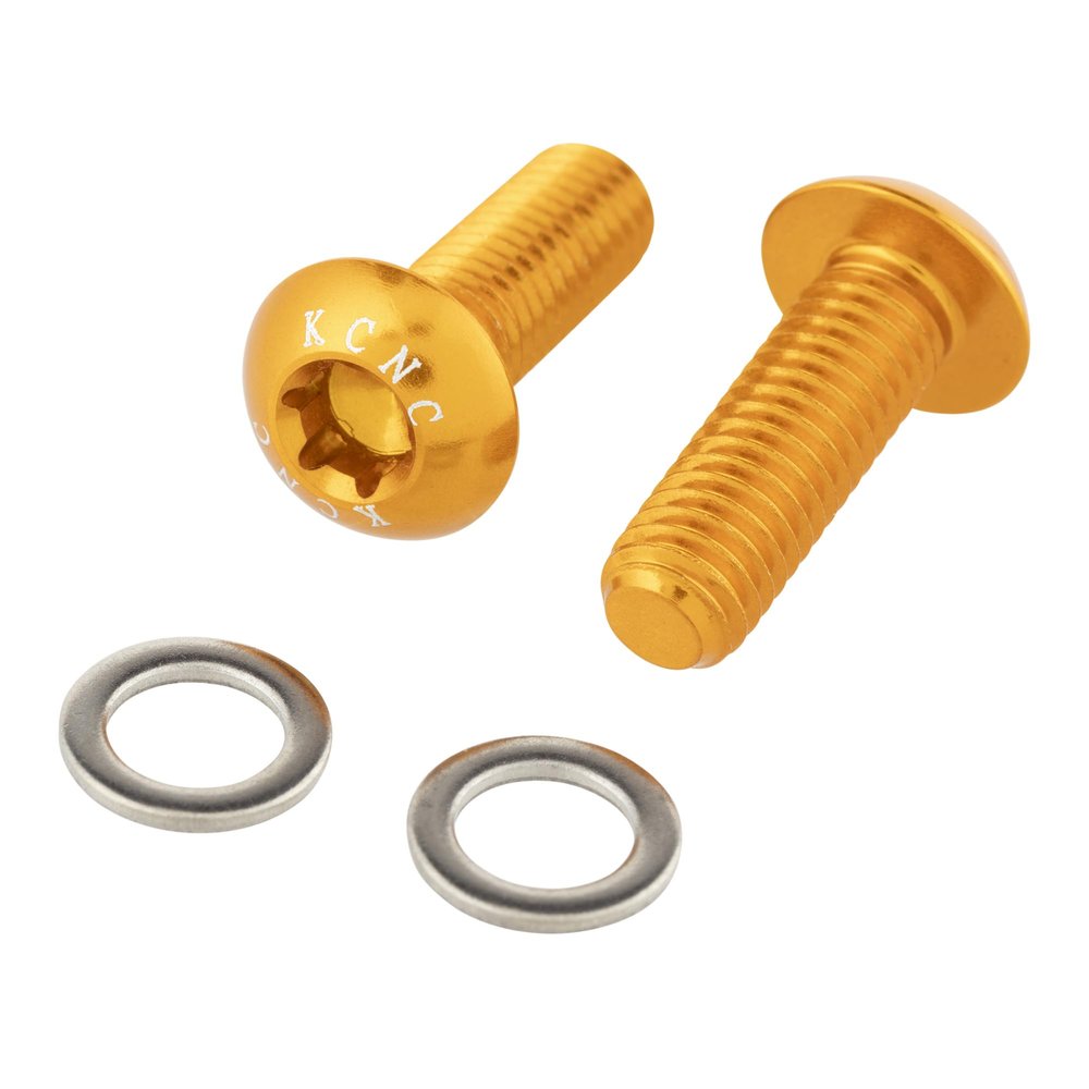 KCNC Bicycle Aluminum Bottle Cage Torx Screw Bottle Cage Bolts 2PCS Gold
