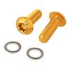 KCNC Bicycle Aluminum Bottle Cage Torx Screw Bottle Cage Bolts 2PCS Gold view 1