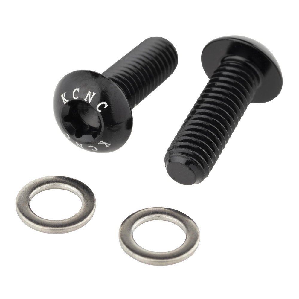 KCNC Bicycle Aluminum Bottle Cage Torx Screw Bottle Cage Bolts 2PCS Black