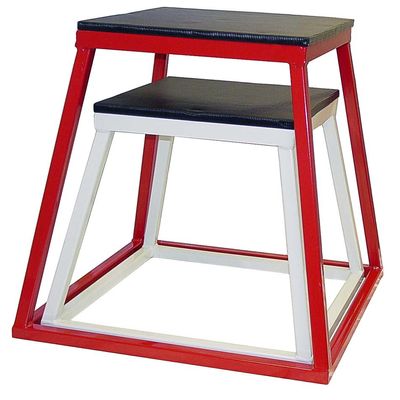Ader 18" White, 24" Red Plyo Boxes (White + Red)