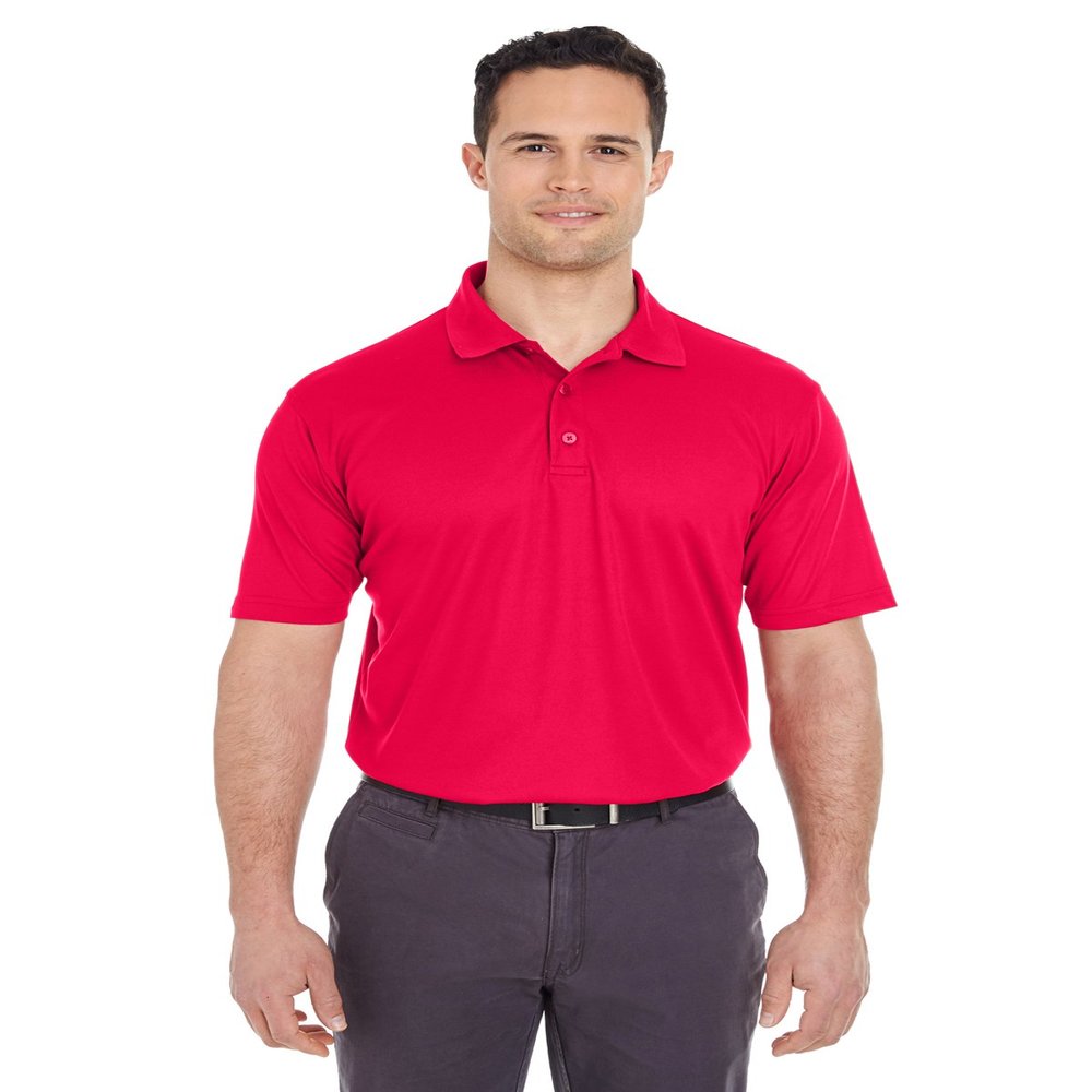 8210 UltraClub Men's Cool & Dry Mesh Piqu Polo - Red - XXX-Large