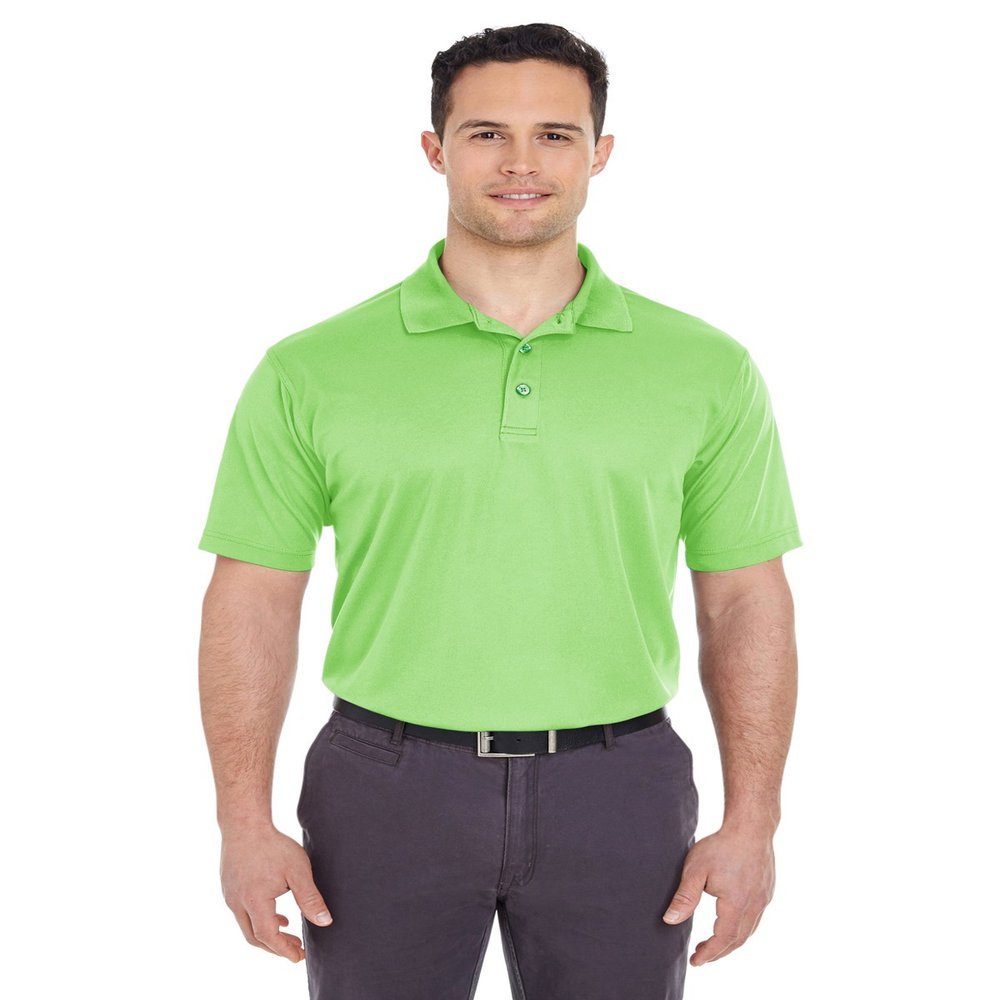 8210 UltraClub Men's Cool & Dry Mesh Piqu Polo - Light Green - Small