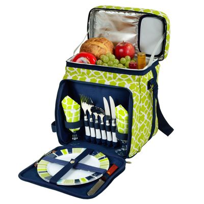 Picnic at Ascot Original Insulated Picnic Basket/Cooler Equipped with Service for 2- Designed, Assembled & Quality Approved in the USA