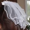 First Holy Communion Veil Head Band - Comb Style with Crystal Flowers view 2