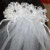 First Holy Communion Veil Head Band - Comb Style with Crystal Flowers view 3