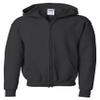 18600B Gildan Youth Heavy Blendfull-Zip Hooded Sweatshirt - Black - Large view 1