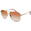 In Style Eyes Just Chillin' Aviator Bifocal Sunglasses - Classic Wired Metal Frame Reading Sunglasses - Gradient Tint Lens - Gold - 1.0x view 1