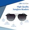 In Style Eyes Just Chillin' Aviator Bifocal Sunglasses - Classic Wired Metal Frame Reading Sunglasses - Gradient Tint Lens - Gold - 1.0x view 3