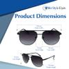 In Style Eyes Just Chillin' Aviator Bifocal Sunglasses - Classic Wired Metal Frame Reading Sunglasses - Gradient Tint Lens - Gold - 1.0x view 4