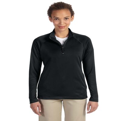 Devon & Jones Ladies' Stretch Tech-Shell Compass Quarter-Zip S BLACK