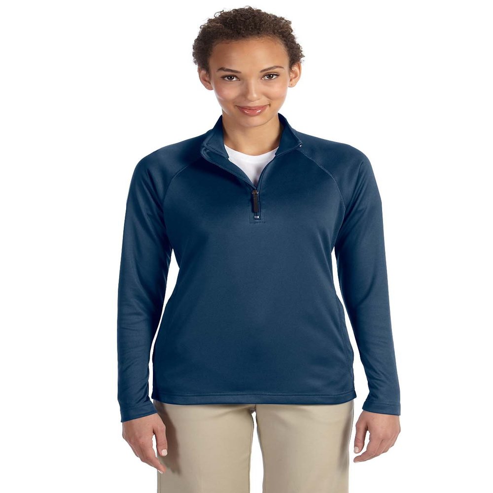 Devon & Jones Ladies' Stretch Tech-Shell Compass Quarter-Zip XL NAVY