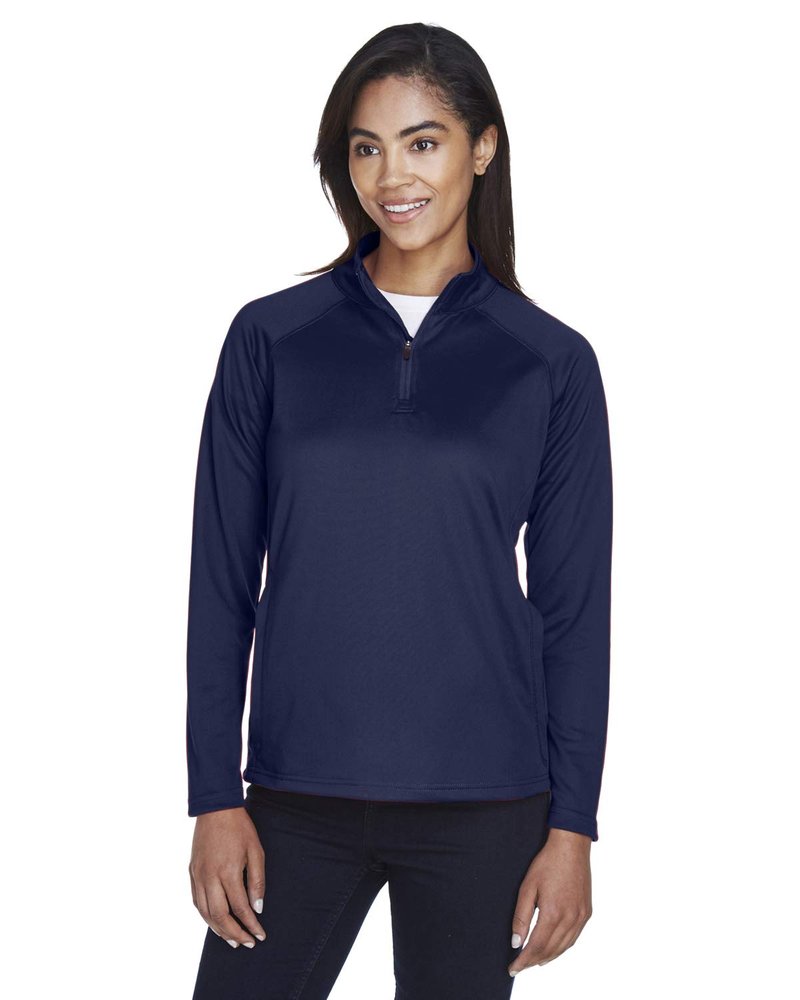 Devon & Jones Ladies' Stretch Tech-Shell Compass Quarter-Zip 3XL NAVY