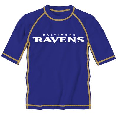 NFL Baltimore Ravens Boys Juvenile Team Signature Rash Guard, Size 6 - Large