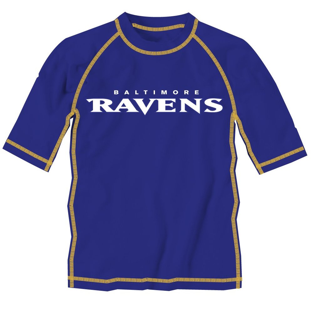 NFL Baltimore Ravens Boys Juvenile Team Signature Rash Guard, Size 6 - Large