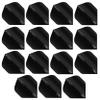 RED DRAGON Hardcore Black Extra Thick Standard Dart Flights - 5 Sets Per Pack (15 Dart Flights in Total) view 1